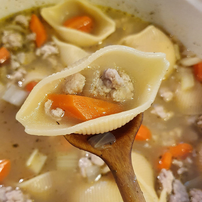 Ground Chicken Noodle Soup